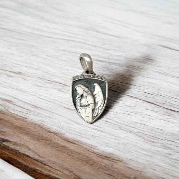 David Yurman .925 Sterling Silver Saint Michael Pendant Men's